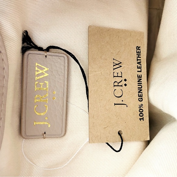 NEW J.Crew Factory Leather Bucket Bag with Tassels - Picture 7 of 9